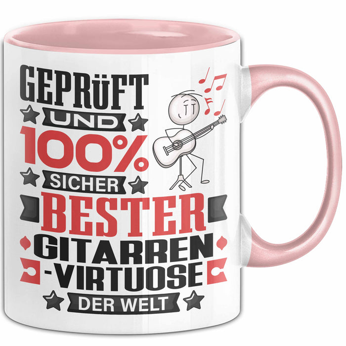 Gitarrenvirtuose Geschenk Lustiger Spruch für Gitarrenvirtuose Geschenkidee Bester Gitarrenvirtuose Der Welt Rosa Trendation