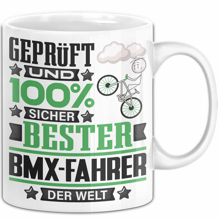 BMX-Fahrer Geschenk Lustiger Spruch für BMX-Fahrer Geschenkidee Bester BMX-Fahrer Der Welt Weiß Trendation