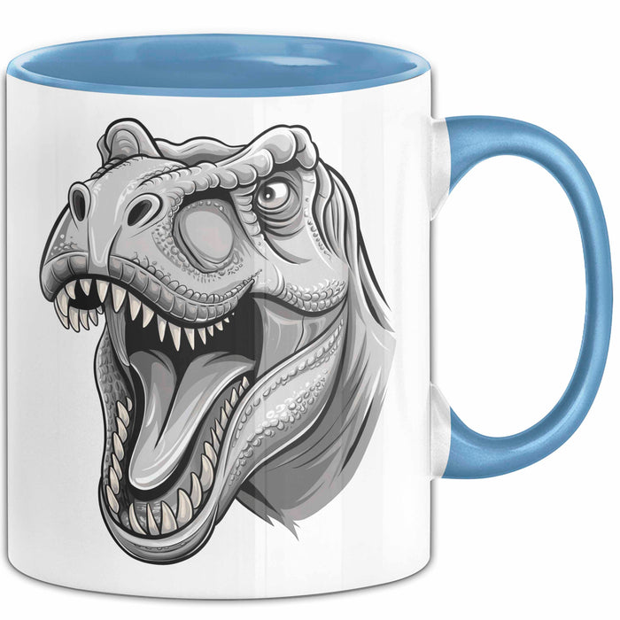Dinosaurier Tier Tasse Geschenk Lustige Geschenkidee Spruch Blau Trendation