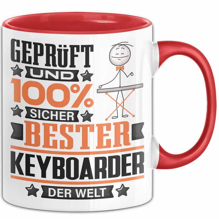 Keyboarder Geschenk Lustiger Spruch für Keyboarder Geschenkidee Bester Keyboarder Der Welt Rot Trendation
