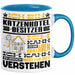 Katzenhotelbesitzer Geschenk Kaffee-Tasse Geschenkidee für Katzenhotelbesitzer Ich Bin Katzenhotelbesitzer Ich Kann Es Dir Erklären Jedoch Nicht Für Dich Verstehen Spruch Lustig Blau Trendation