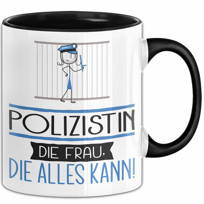 Polizistin Geschenk Tasse Becher Die Frau Die Allen Kann Geschenkidee für eine Polizistin Lustig Trendation