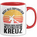 Christen Tasse Geschenk Christlich Glauben Kirche Geschenkidee Für Jesus-Fans Superhelden Meiner Trug Ein Kreuz Rot Trendation