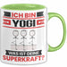 Yogi Tasse Geschenk für Yogi Geburtstag Lustiger Spruch Kaffee-Becher Was Ist Deine Superkraft Grün Trendation