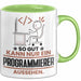 Programmierer Geschenk Tasse So Gut Kann Nur Ein Programmierer Aussehen Geschenkidee Kaffee-Becher Grün Trendation