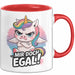 Sarkastisches Einhorn Tasse Geschenk Lustige Geschenkidee Spruch Mir Doch Egal Rot Trendation