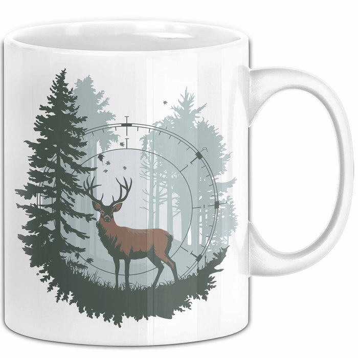 Jäger Tasse Geschenkidee für Jagdliebhaber Weiß Trendation