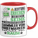 SammlervonBriefmarken Geschenk Tasse Lustiger Spruch Erheben Sie Sich Der SammlervonBriefmarken Betritt den Raum Rot Trendation