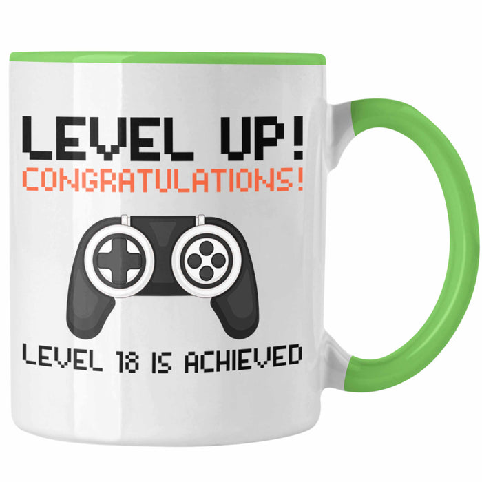 Trendation - 18. Geburtstag Tasse Jungen Jungs Geschenk 18er Geschenkidee 18 Sohn Gamer Trendation