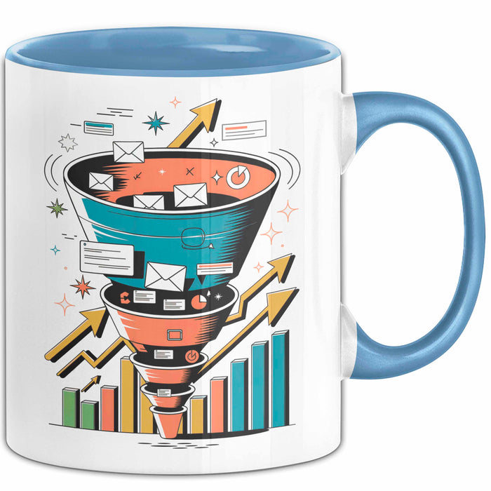 Marketing Manager Tasse Geschenk Lustige Geschenkidee Spruch Für Wachstums Manager Blau Trendation