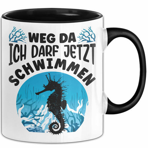 Seepferdchen Bestanden Tasse Geschenk Weg Da Ich Darf Jetzt Schwimmen Abzeichen Schwimmer Becher Trendation