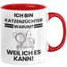 Katzenzüchter Geschenk Tasse Lustiger Spruch Ich Bin Katzenzüchter Warum Weil Ich Es Kann Geschenkidee Bester Katzenzüchter Geburtstag Kaffee-Becher Rot Trendation