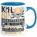 Eisenbahnerin im Betriebsdienst Ausbildung Start Geschenk Tasse Ich Bin Eisenbahnerin im Betriebsdienst In Der Ausbildung Ich Darf Das Kaffee-Becher Geschenkidee Blau Trendation