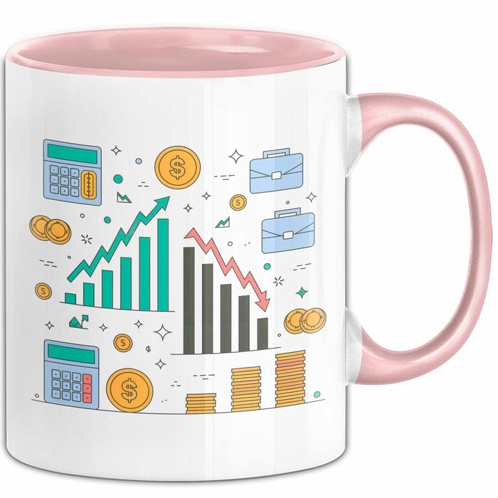 Ökonom Tasse Geschenkidee für Marktanalysten Rosa Trendation
