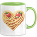 Spaghetti Tasse Für Frauen Und Männer Spaghetti-Liebhaber Herz Grün Trendation