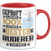 Ruderer Geschenk Lustiger Spruch für Ruderer Geschenkidee Bester Ruderer Der Welt Rot Trendation