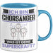 Chorsänger Tasse Geschenk für Chorsänger Geburtstag Lustiger Spruch Kaffee-Becher Was Ist Deine Superkraft Blau Trendation