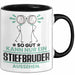 Stiefbruder Geschenk Tasse So Gut Kann Nur Ein Stiefbruder Aussehen Geschenkidee Kaffee-Becher Schwarz Trendation