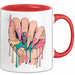Nageltechniker Tasse Geschenkidee für Mani Profi Rot Trendation