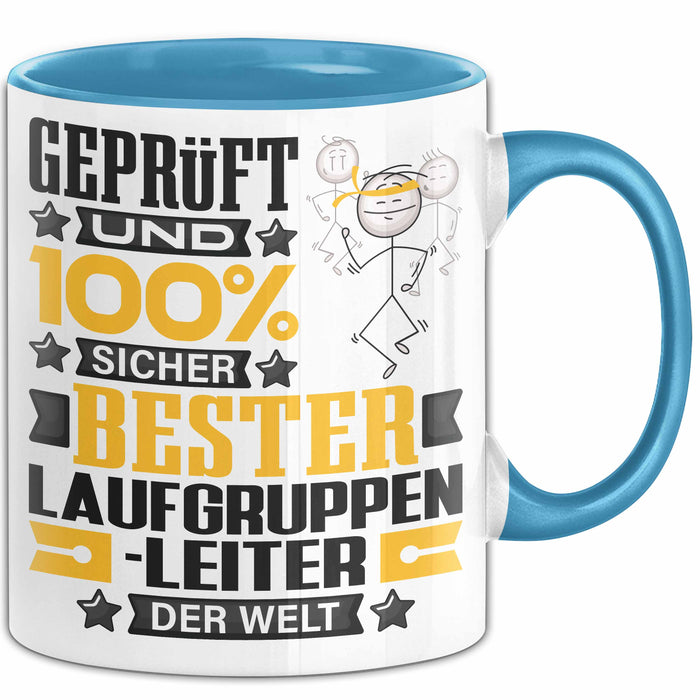 Laufgruppenleiter Geschenk Lustiger Spruch für Laufgruppenleiter Geschenkidee Bester Laufgruppenleiter Der Welt Blau Trendation