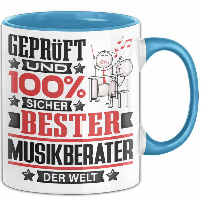 Musikberater Geschenk Lustiger Spruch für Musikberater Geschenkidee Bester Musikberater Der Welt Blau Trendation