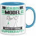 Model Tasse Geschenk für Model Geburtstag Lustiger Spruch Kaffee-Becher Was Ist Deine Superkraft Blau Trendation