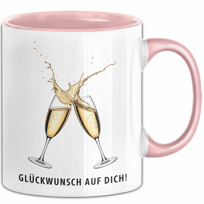 Schüler Abschluss Tasse Geschenk Lustige Geschenkidee Spruch Glückwunsch Auf Dich Rosa Trendation