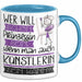 Künstlerin Tasse Geschenk Spruch Wer Will Schon Prinzessin Sein Wenn Man Auch Künstlerin Sein Kann Blau Trendation
