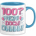 100er Geburtstag Geschenk Männer Frauen 100 Nein Doch Ohhhh Lustiger Spruch Geschenkidee Kaffee-Becher Blau Trendation