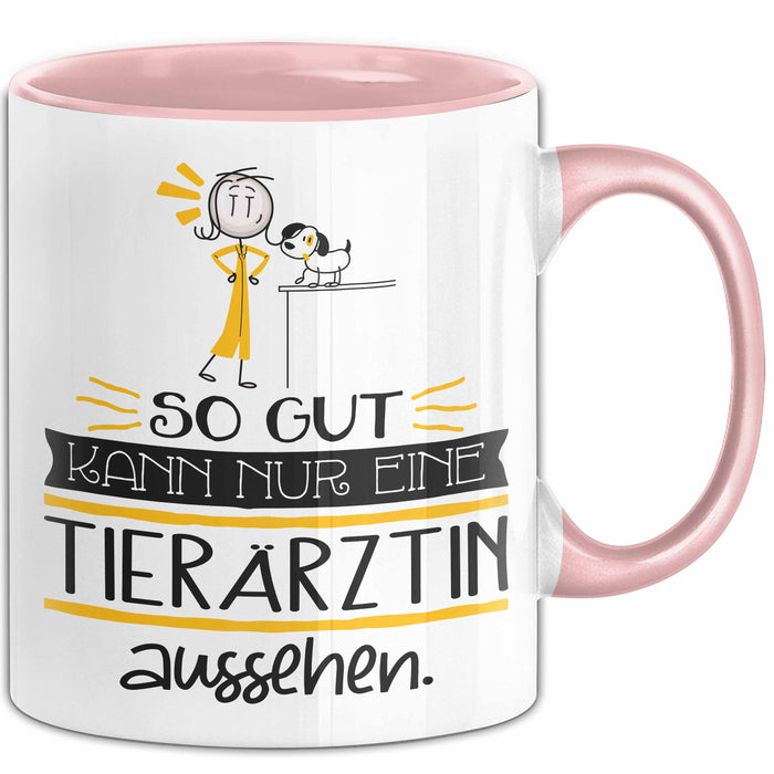Tierärztin Geschenk Tasse So Gut Kann Nur Eine Tierärztin Aussehen Geschenkidee Geburtstag Weihnachten Lustig Rosa Trendation