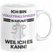 Volleyballspieler Geschenk Tasse Lustiger Spruch Ich Bin Volleyballspieler Warum Weil Ich Es Kann Geschenkidee Bester Volleyballspieler Geburtstag Kaffee-Becher Weiß Trendation