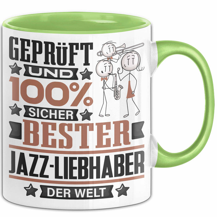 Jazz-Liebhaber Geschenk Lustiger Spruch für Jazz-Liebhaber Geschenkidee Bester Jazz-Liebhaber Der Welt Grün Trendation
