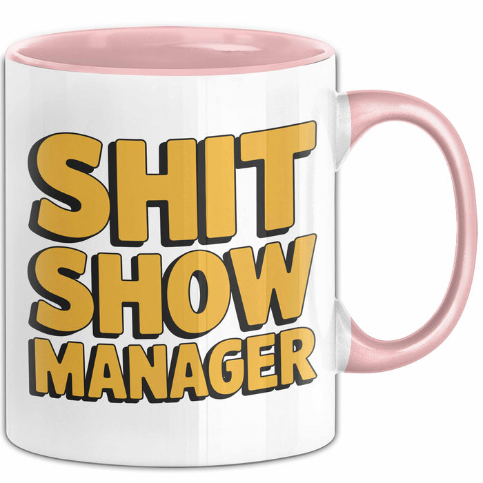 Sarkastischer Manager Sarkasmus Tasse Geschenk Lustige Geschenkidee Spruch Chaos Show Manager Rosa Trendation