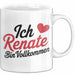 Renate Tasse Geschenk Ich Bin Vollkommen Renate Geschenkidee Geburtstag Weiß Trendation