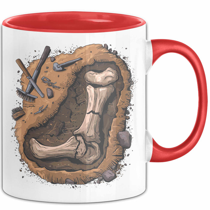 Archäologe Tasse Geschenkidee für Ruinen Entdecker Rot Trendation
