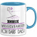 Geschenk für Wasserskifahrerin Tasse Lustige Geschenkidee Geburtstag Ich Bin Wasserskifahrerin Ich Darf Das Blau Trendation