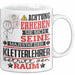 Kletterlehrer Geschenk Tasse Lustiger Spruch Erheben Sie Sich Der Kletterlehrer Betritt den Raum Weiß Trendation