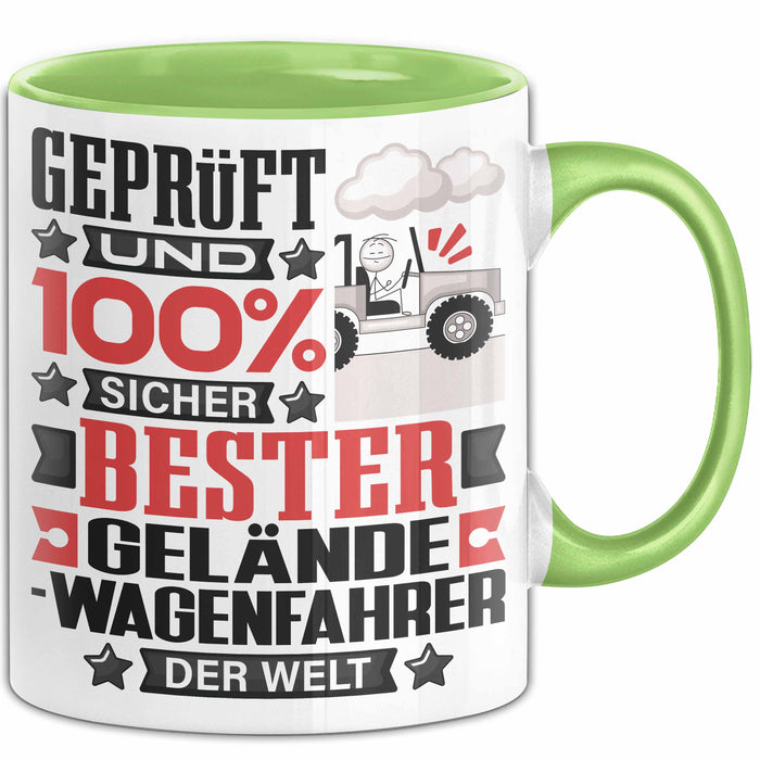 Geländewagenfahrer Geschenk Lustiger Spruch für Geländewagenfahrer Geschenkidee Bester Geländewagenfahrer Der Welt Grün Trendation