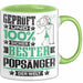 Popsänger Geschenk Lustiger Spruch für Popsänger Geschenkidee Bester Popsänger Der Welt Grün Trendation