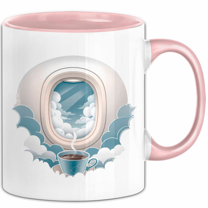 Flugbegleiter Tasse Geschenkidee Kabinencrew Lustiger Spruch Geschenkidee Lustig Rosa Trendation