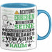 Hundebedarfsverkäufer Geschenk Tasse Lustiger Spruch Erheben Sie Sich Der Hundebedarfsverkäufer Betritt den Raum Blau Trendation