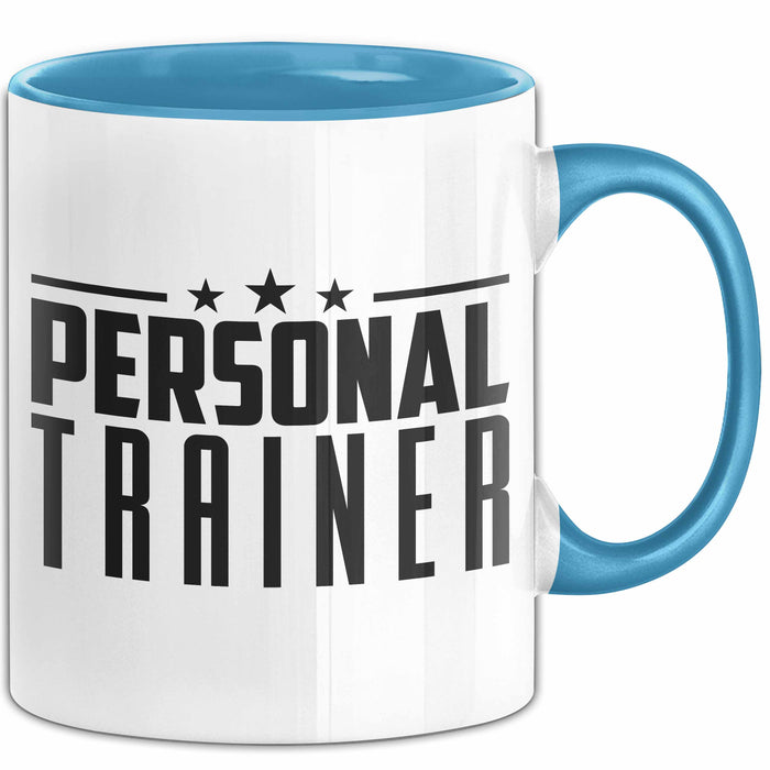 Personal-Trainer Tasse Geschenk Bester Personaltrainer Geschenkidee Spruch Blau Trendation