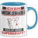 Musikliebhaber Tasse Geschenk für Musikliebhaber Geburtstag Lustiger Spruch Kaffee-Becher Was Ist Deine Superkraft Blau Trendation