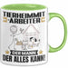 Tierheimmitarbeiter Tasse Geschenk für Tierheimmitarbeiter Der Mann Der Alles Kann Geschenkidee zum Geburtstag Grün Trendation