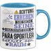 Para-Sportler Geschenk Tasse Lustiger Spruch Erheben Sie Sich Der Para-Sportler Betritt den Raum Blau Trendation