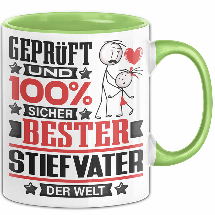 Stiefvater Geschenk Lustiger Spruch für Stiefvater Geschenkidee Bester Stiefvater Der Welt Grün Trendation