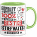 Stiefvater Geschenk Lustiger Spruch für Stiefvater Geschenkidee Bester Stiefvater Der Welt Grün Trendation