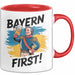 Deutschland München Bayern Bayerisch Tasse Geschenk Lustige Geschenkidee Spruch Bayern Zuerst Rot Trendation