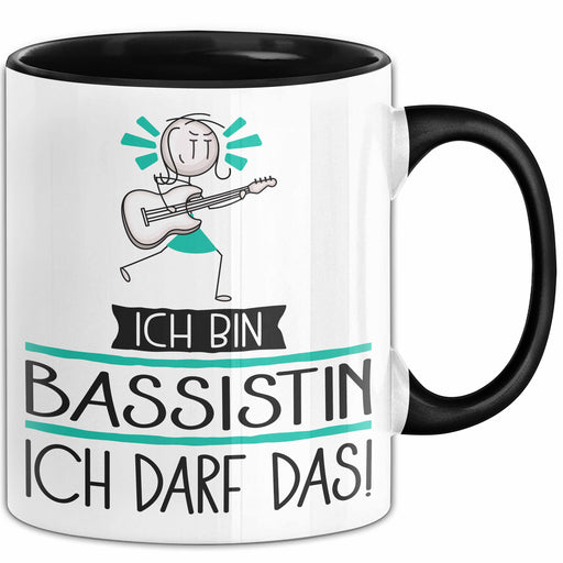 Geschenk für Bassistin Tasse Lustige Geschenkidee Geburtstag Ich Bin Bassistin Ich Darf Das Trendation