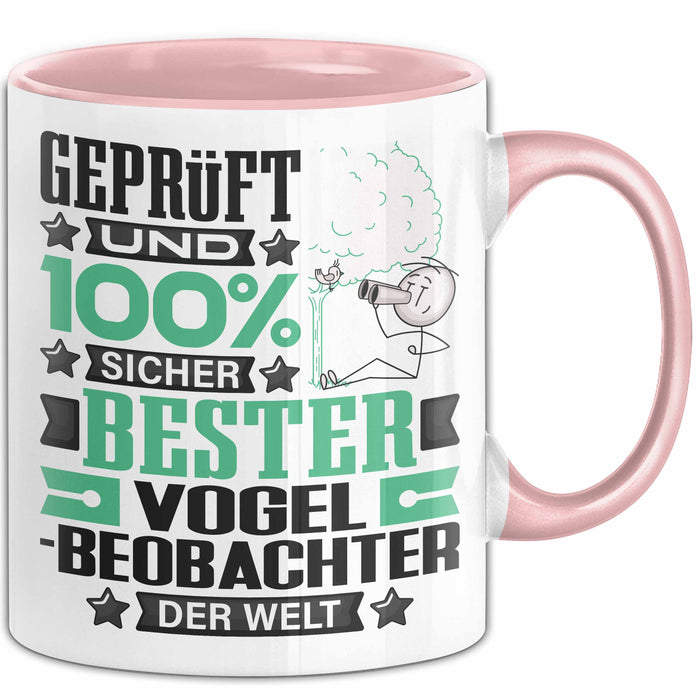 Vogelbeobachter Geschenk Lustiger Spruch für Vogelbeobachter Geschenkidee Bester Vogelbeobachter Der Welt Rosa Trendation